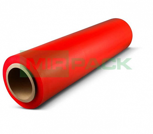 Стрейч пленка упаковочная 500мм 23мкм 1,8кг красная первичное сырье - Вид 1